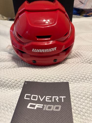 Warrior Covert CF100 Pro Stock Hockey Helmet Red Large Adult New HECC 2030