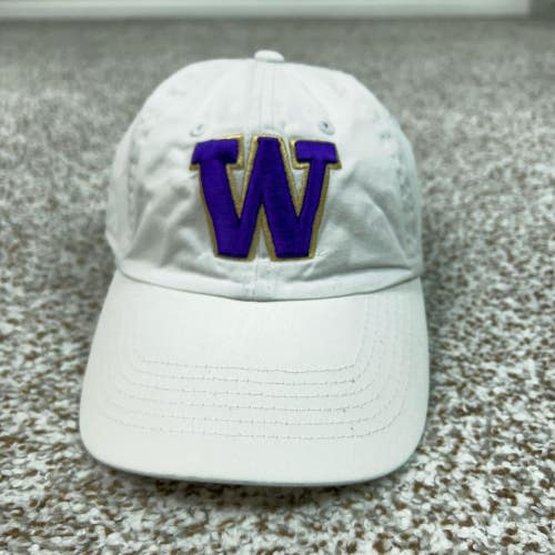 Washington Huskies Hat Cap Strap Back Womens One Size White NCAA 47 College Logo