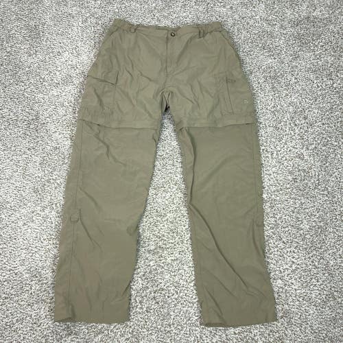 North Face Pants Womens XL Beige Convertible Cargo Hiking Travel Elastic Waist