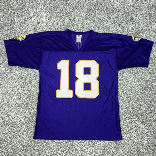 Minnesota Vikings Jersey Mens Medium Purple NFL Team Apparel Sidney Rice 18
