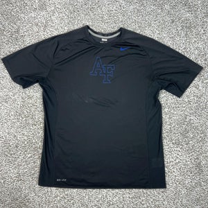 Air Force Falcons Shirt Men Large Black NCAA Basketball Nike Dri Fit Team Issued