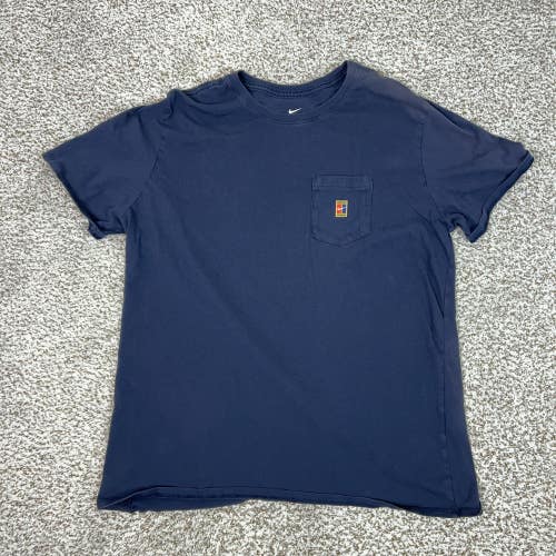 Nike Shirt Mens XL Blue The Nike Tee Pocket Swoosh Logo Graphic Challenge Court