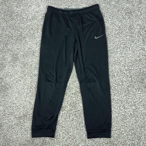 Nike Pants Mens Large Black Therma-Fit Fleece Joggers Sweatpants Athletic Warm