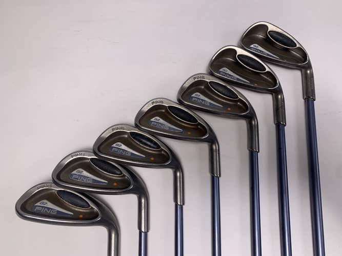 Ping G2 Ladies Iron Set 4-PW+SW Orange Dot TFC100 Ladies Womens RH 2* Flat