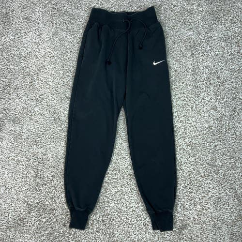 Nike Pants Womens XS Black High Rise Phoenix Fleece Jogger Sweatpants Pockets