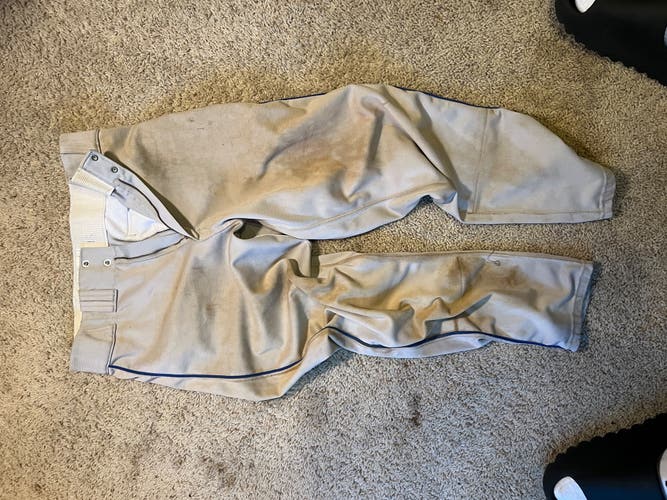 Gray Men's Large Adult Rawlings Game Pants (Used)