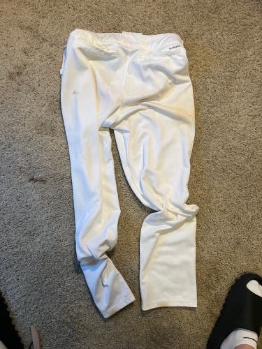 White Men's Medium Adult Adidas Game Pants (Used)