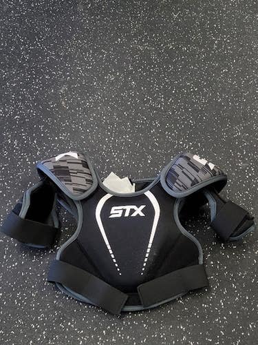 Used STX STALLION 75 Lacrosse Shoulder Pads Black XS 11849-S000038288
