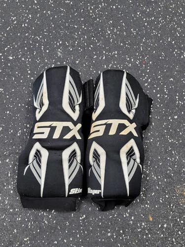 Used STX STINGER Lacrosse Arm Pads/Guards Black SM 11849-S000038533