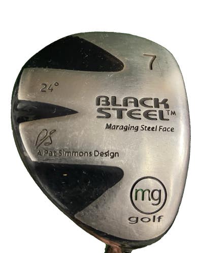 MG Golf Black Steel 7 Wood 24* Men's RH Stiff Steel 40.5" Nice Standard MCC Grip