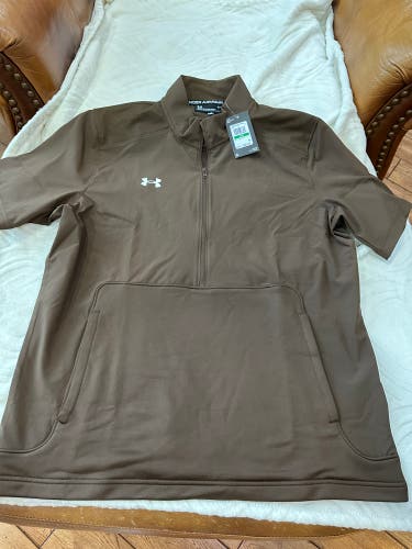 Brown Men's Large Under Armour Jacket 3/4 sleeve (New)