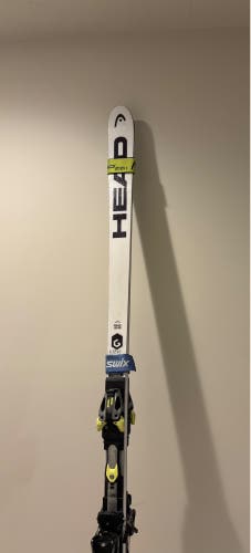 Men's HEAD 213 cm super G Racing Skis With Bindings Max Din 30 (New Used)