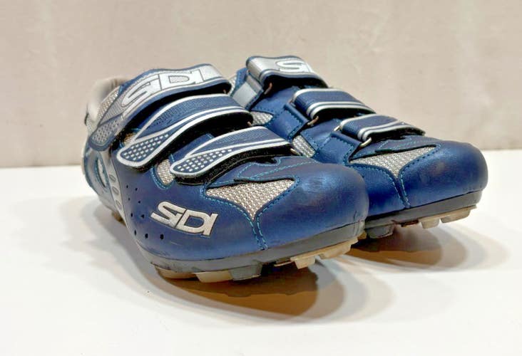 SiDI Zeta Mountain Bike Cycling Shoes SPD Cleats EU 45.5 US Men's 11 Blue CLEAN