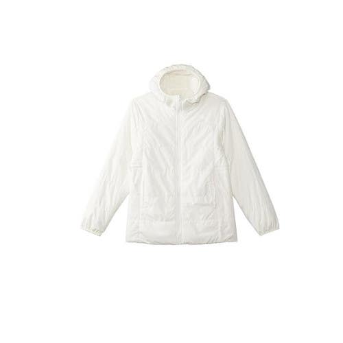 The North Face Reversible Mossbud Jacket Girls Small White Hooded Parka APP2030