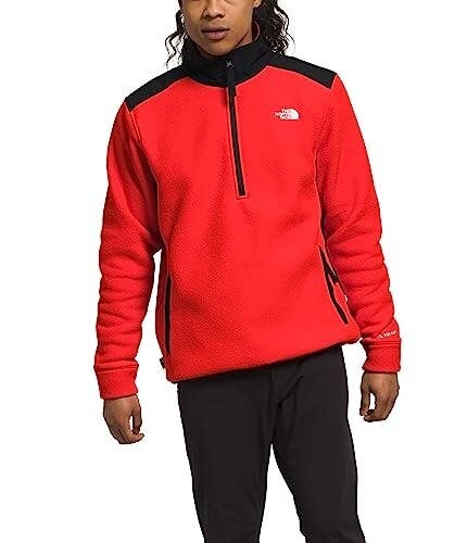 The North Face Alpine Polartec 200 Jacket Mens Small Red Fleece Pullover APP2026