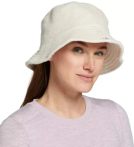 Alpine Design Brushed Bucket Hat Women's White Wide Brim Outdoor Hiking DSG61
