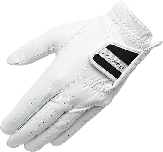Maxfli Elite Golf Glove Men's XL White Black Cabretta Leather Performance DSG22