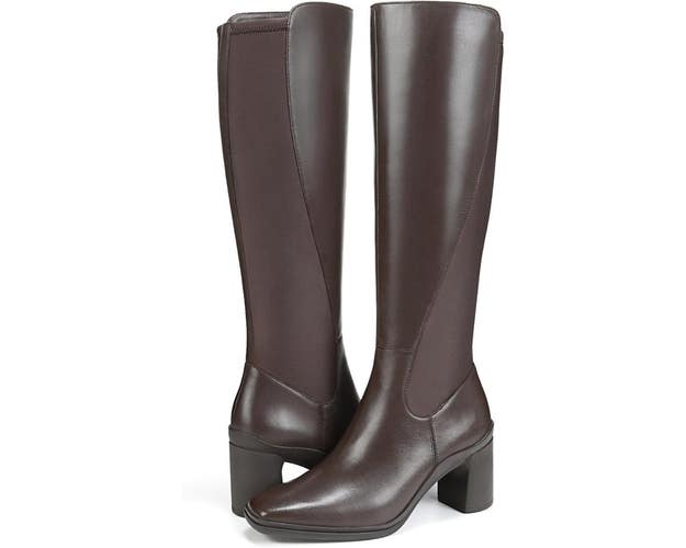 Naturalizer Axel Weatherproof Boots Women's US 8 Brown Leather Knee High ZOGG532