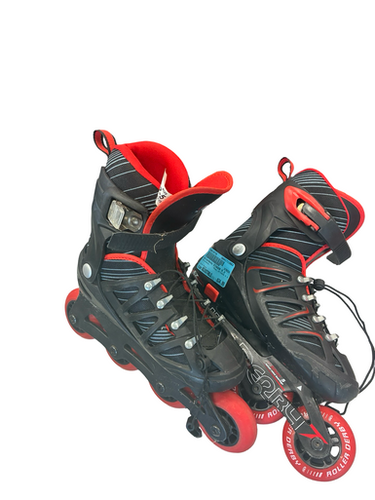 Used RollerDerby STINGER 5.2 Senior Rec Fitness Skates Black Adjustable 11682-S000130716