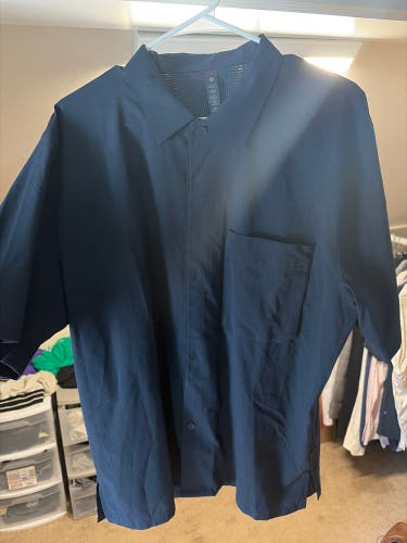 Lululemon Navy Blue Button down shirt