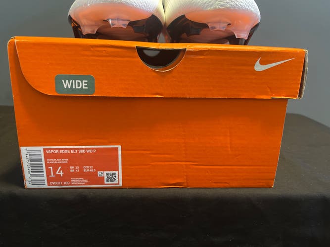 Men's Size M 14.0 (W 15.0) Nike Vapor Edge Elite 360 Flyknit Low Top Molded Cleats (New)