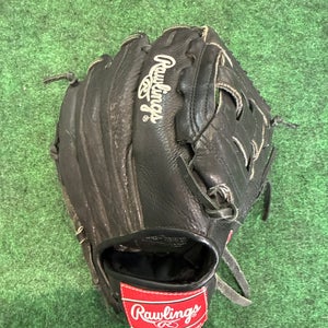 Black Rawlings Player Preferred RH Outfield Baseball Glove 12.25" (Used)