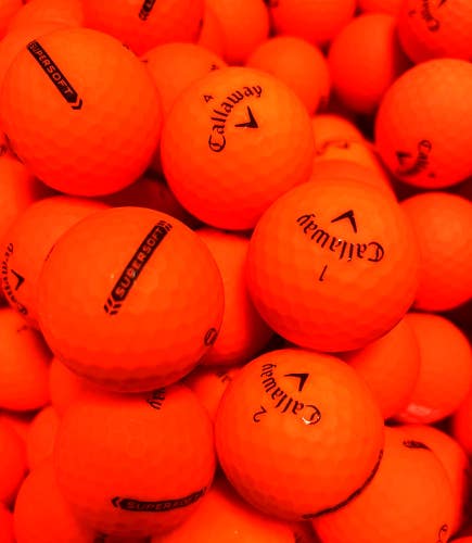 36 Premium AAA Orange Callaway Supersoft Used Golf Balls