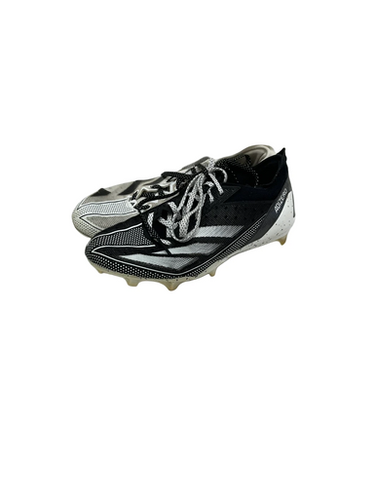 Used Adidas ADIZERO Adult FB Cleats Black And White Senior 7 11692-S000149141