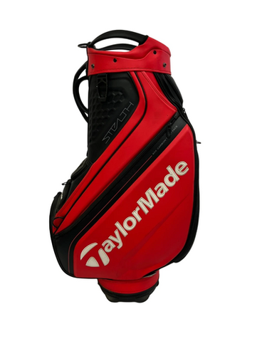 Used Taylormade STEALTH STAFF Mens Cart Bag Black And Red 11692-S000149257