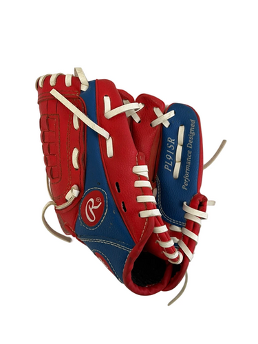 Used Rawlings PLAYERS SERIES BB/SB Glove T-ball Royal Blue And Red 9" 11692-S000149297