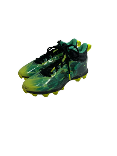 Used Under Armour SPOTLIGHT FRANCHISE Jr FB Cleats Green Junior 04.5 11692-S000149356