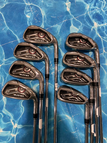 Men's TaylorMade Burner 2.0 Iron Set Right Handed Regular Flex Steel Shaft (Used)