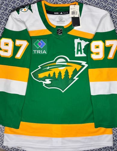 Kirill Kaprizov Minnesota Wild Adidas Prime Green 3rd Jersey Size: 50 Tria + A