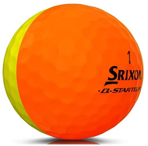 Srixon Q-Star Tour Divide Golf Balls (Brite Yellow/Orange, 3pk) 1 Sleeve 2024