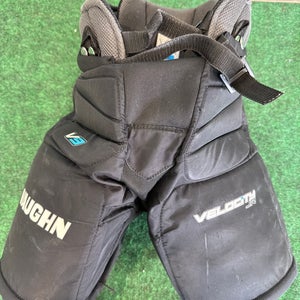 Black Vaughn Velocity V9 Hockey Goalie Pants (Used) | Junior Medium/ Large