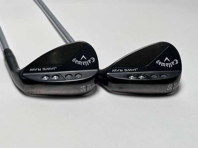Callaway Jaws Raw Black Plasma Tour Issue Wedge Set 50* 10 | 54* 10 KBS Stiff RH