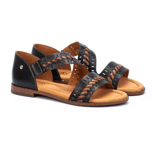 Pikolinos Algar W0X-0785C1 Sandals Women's 11.5-12 Black Leather Slip-On NCZ345