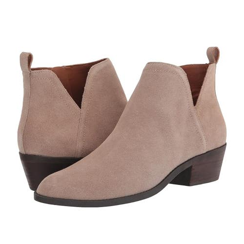 Lucky Brand Fallila Boots Women's US 6M Tan Leather Side Zip Ankle Bootie NCZ297