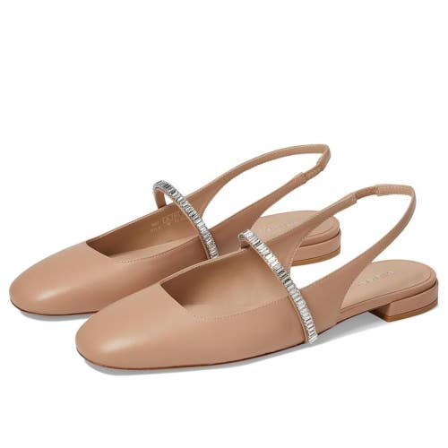 Stuart Weitzman Stefanie Ballet Flats Womens US 10 Brown Leather Slingback NCZ58