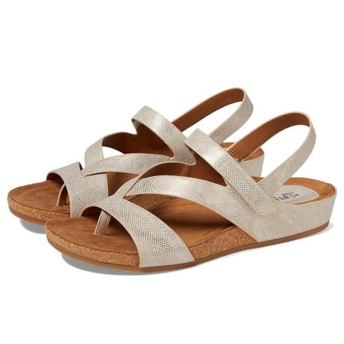 Eurosoft Gianetta Sandals Women's US 7.5 Gold Nubuck Adjustable Strap TZP1111