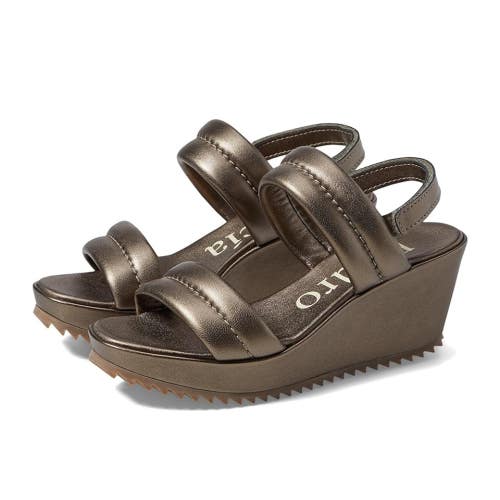 Pedro Garcia Fioralba Sandals Womens 8.5M Bronze Nappa Leather Wedge Heel NCZ294