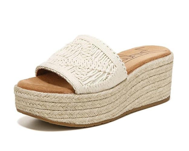 Zodiac June Sandals Women's US 9 M Natural Platform Wedge Heel Espadrille NCZ276