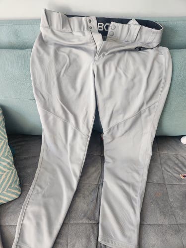 Gray Men's Adult XL Under Armour Baseball Game Pants (Used)