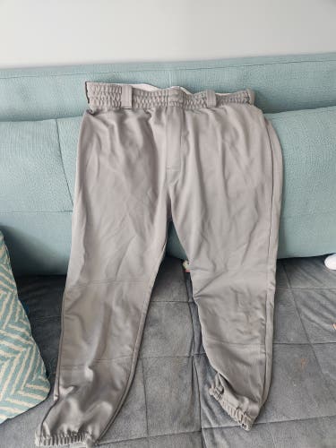 Gray Men's Large Adult Rawlings Baseball Game Pants