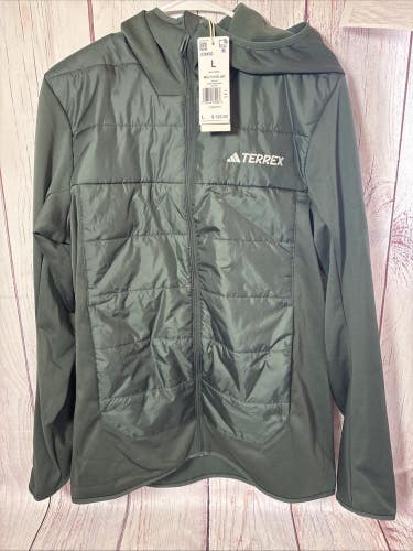 Adidas Terrex Multi Hybrid Insulated Jacket Legend Ivy Mens Size Large jd8400