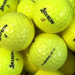 24 Srixon Yellow Z-Star Golf Balls - AAA Grade - Soft Feel - High Visibility