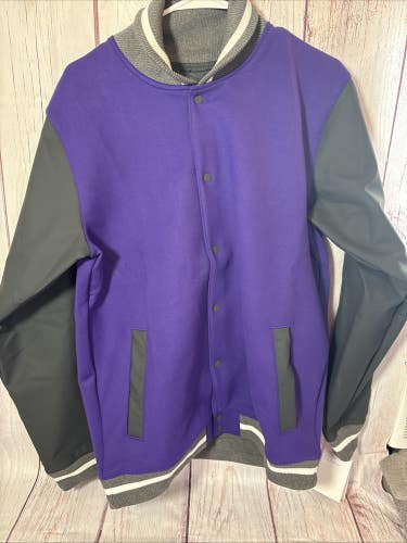 Nike Men's Team Purple Letterman Jacket DJ5971-545 Size M Men