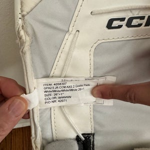 26" CCM Axis 2.5 Goalie Leg Pads (Used)
