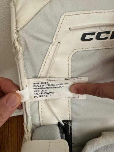 26" CCM Axis 2.5 Goalie Leg Pads (Used)