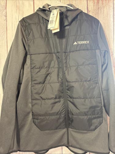 Adidas Terrex Multi Hybrid Insulated Hooded Jacket Black Mens Size XL IR7883